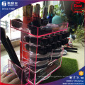 China Fabricante Pink Color Roating Acrylic Lipstick Display